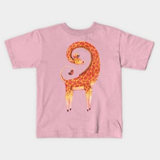 giraffe circle neck Kids T-Shirt